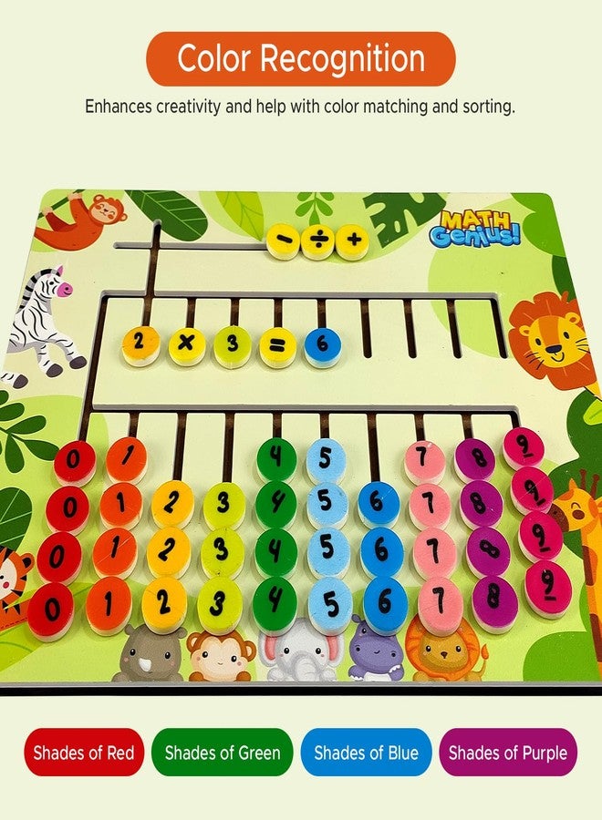 NHR Acrylic Educational Puzzle Board for Kids - Number Learning Toy for Toddlers & Preschoolers Ages 2 - 4, Montessori Math Game, Wooden Brain Teaser Gift - Image 5